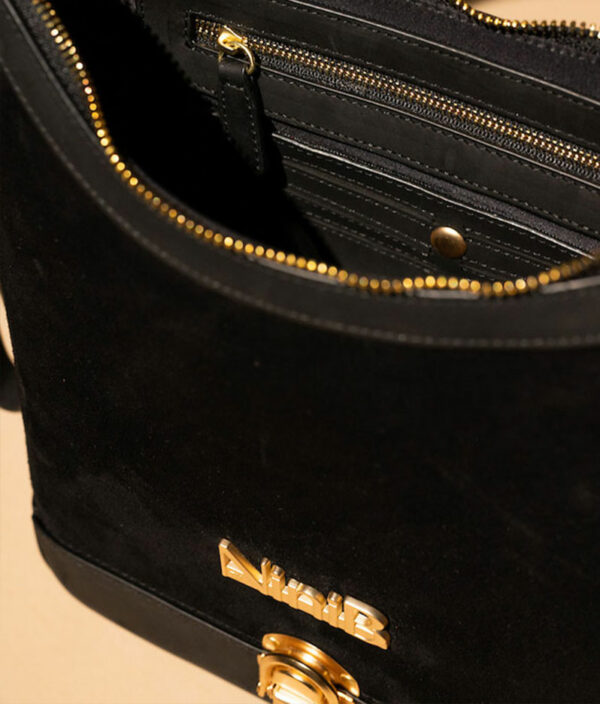 Bae B Black Suede & Leather Bag